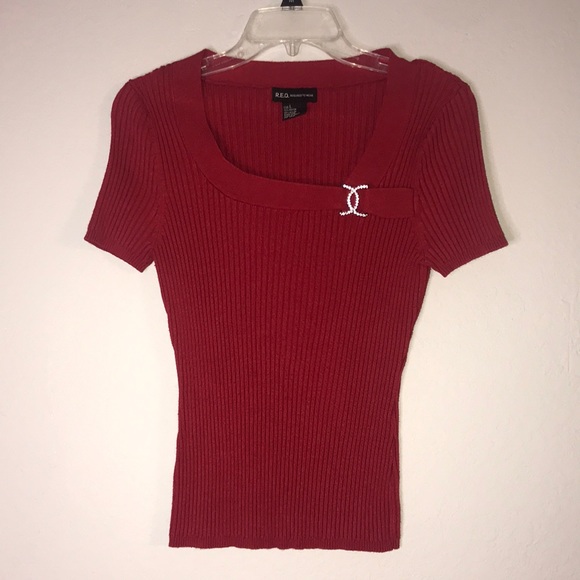 Vintage | Y2K Red Ribbed Body Con Y2K - Picture 1 of 5